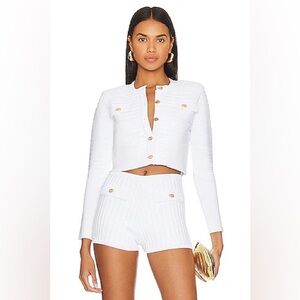 Retrofete Yolanda Cardigan in White, Size S